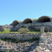 Aptera Roman Water Cisterns and walls.
